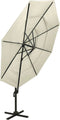 vidaXL - Parasol - 4-laags - met - aluminium - paal - 3x3 - m - bordeauxrood