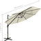 vidaXL - Parasol - 4-laags - met - aluminium - paal - 3x3 - m - azuurblauw