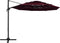 vidaXL - Parasol - 4-laags - met - aluminium - paal - 3x3 - m - bordeauxrood