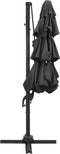 vidaXL - Parasol - 4-laags - met - aluminium - paal - 3x3 - m - antracietkleurig