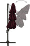 vidaXL - Parasol - 4-laags - met - aluminium - paal - 3x3 - m - bordeauxrood