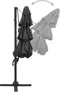 vidaXL - Parasol - 4-laags - met - aluminium - paal - 3x3 - m - antracietkleurig