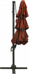 vidaXL - Parasol - 4-laags - met - aluminium - paal - 3x3 - m - terracottakleurig