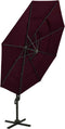 vidaXL - Parasol - 4-laags - met - aluminium - paal - 3x3 - m - bordeauxrood