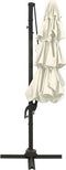 vidaXL - Parasol - 4-laags - met - aluminium - paal - 3x3 - m - zandkleurig