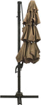 vidaXL - Parasol - 4-laags - met - aluminium - paal - 3x3 - m - taupe