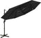 vidaXL - Parasol - 4-laags - met - aluminium - paal - 3x3 - m - zwart