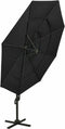 vidaXL - Parasol - 4-laags - met - aluminium - paal - 3x3 - m - zwart