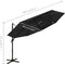 vidaXL - Parasol - 4-laags - met - aluminium - paal - 3x3 - m - zwart