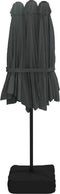 vidaXL - Parasol - dubbel - 449x245 - cm - antracietkleurig