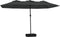 vidaXL - Parasol - dubbel - 449x245 - cm - antracietkleurig