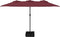 vidaXL - Parasol - dubbel - 449x245 - cm - bordeauxrood