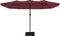 vidaXL - Parasol - dubbel - 449x245 - cm - bordeauxrood