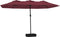 vidaXL - Parasol - dubbel - 449x245 - cm - bordeauxrood