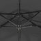 vidaXL - Parasol - dubbel - dak - 316x240 - cm - antracietkleurig