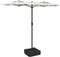 vidaXL - Parasol - dubbel - dak - 316x240 - cm - zandwit