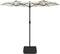 vidaXL - Parasol - dubbel - dak - 316x240 - cm - zandwit