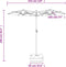 vidaXL - Parasol - dubbel - dak - 316x240 - cm - zwart