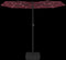 vidaXL - Parasol - dubbel - dak - met - LED - 316x240 - cm - bordeauxrood