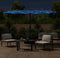 vidaXL - Parasol - dubbel - dak - met - LED - 316x240 - cm - azuurblauw