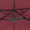vidaXL - Parasol - dubbel - dak - met - LED - 316x240 - cm - bordeauxrood