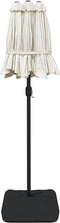 vidaXL - Parasol - dubbel - dak - met - LED - 316x240 - cm - zandwit