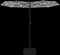vidaXL - Parasol - dubbel - dak - met - LED - 316x240 - cm - zandwit
