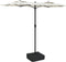 vidaXL - Parasol - dubbel - dak - met - LED - 316x240 - cm - zandwit