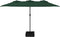 vidaXL - Parasol - dubbel - dak - met - LED - 449x245 - cm - groen
