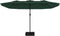 vidaXL - Parasol - dubbel - dak - met - LED - 449x245 - cm - groen