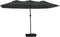 vidaXL - Parasol - dubbel - dak - met - LED - 449x245 - cm - antracietkleurig