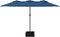 vidaXL - Parasol - dubbel - dak - met - LED - 449x245 - cm - azuurblauw