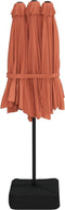 vidaXL - Parasol - dubbel - dak - met - LED - 449x245 - cm - terracottakleurig
