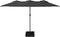 vidaXL - Parasol - dubbel - dak - met - LED - 449x245 - cm - antracietkleurig