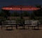 vidaXL - Parasol - dubbel - dak - met - LED - 449x245 - cm - terracottakleurig