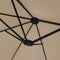 vidaXL - Parasol - dubbel - dak - met - LED - 449x245 - cm - taupe