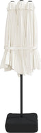 vidaXL - Parasol - dubbel - dak - met - LED - 449x245 - cm - zandwit