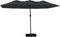 vidaXL - Parasol - dubbel - dak - met - LED - 449x245 - cm - zwart
