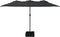 vidaXL - Parasol - dubbel - dak - met - LED - 449x245 - cm - zwart