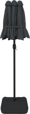 vidaXL - Parasol - dubbel - dak - met - LED's - 316x240 - cm - antracietkleurig