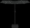 vidaXL - Parasol - dubbel - dak - met - LED's - 316x240 - cm - antracietkleurig