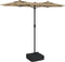 vidaXL - Parasol - dubbel - dak - met - LED's - 316x240 - cm - taupe