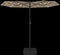 vidaXL - Parasol - dubbel - dak - met - LED's - 316x240 - cm - taupe