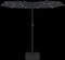 vidaXL - Parasol - dubbel - dak - met - LED's - 316x240 - cm - zwart