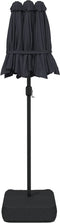 vidaXL - Parasol - dubbel - dak - met - LED's - 316x240 - cm - zwart
