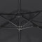 vidaXL - Parasol - dubbel - dak - met - LED's - 316x240 - cm - zwart