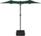 vidaXL - Parasol - dubbel - met - LED's - 316x240 - cm - groen