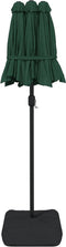 vidaXL - Parasol - dubbel - met - LED's - 316x240 - cm - groen