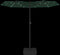 vidaXL - Parasol - dubbel - met - LED's - 316x240 - cm - groen