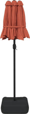 vidaXL - Parasol - dubbel - met - LED's - 316x240 - cm - terracottakleurig